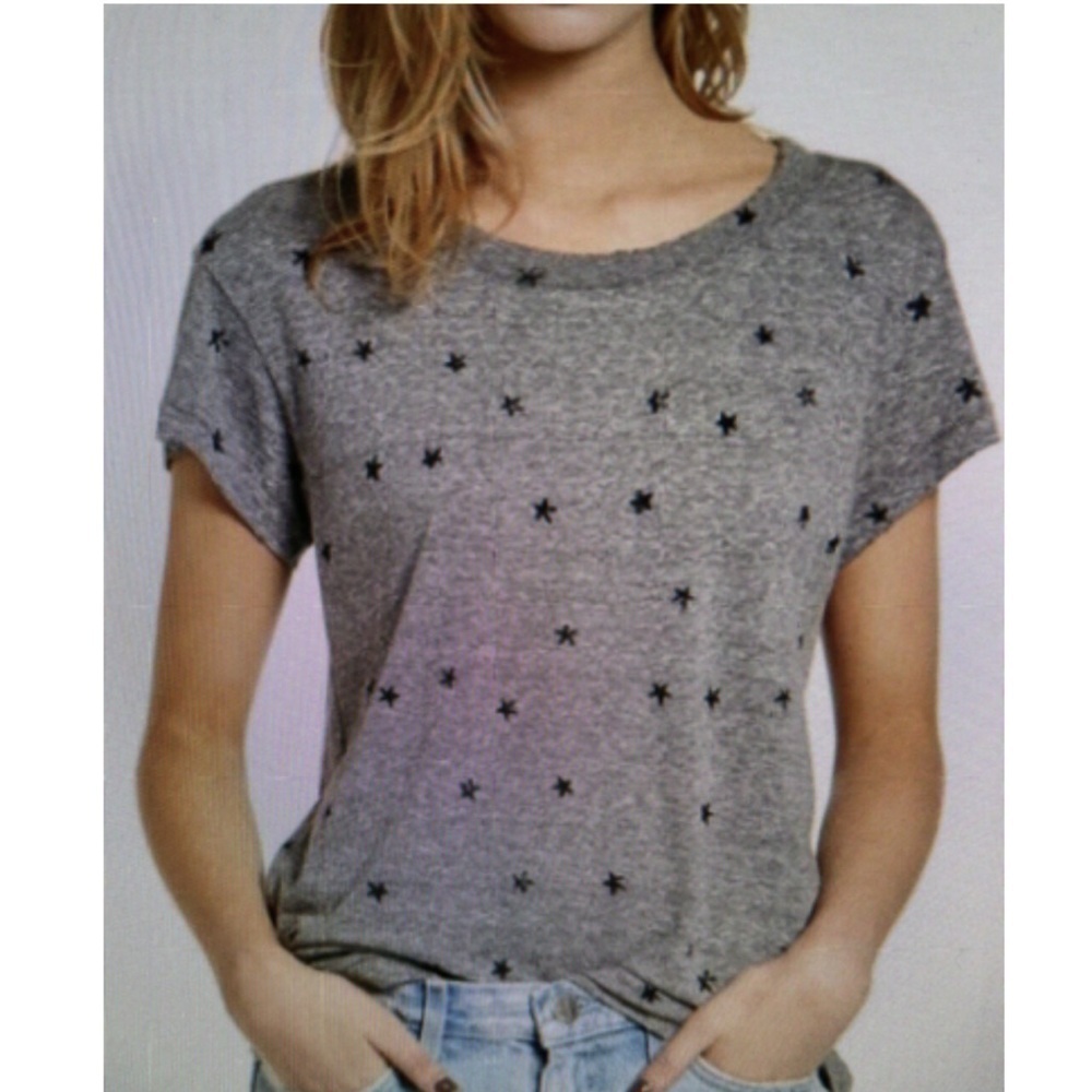Current Elliott Lightly Distressed Tee with blue stars Size 0